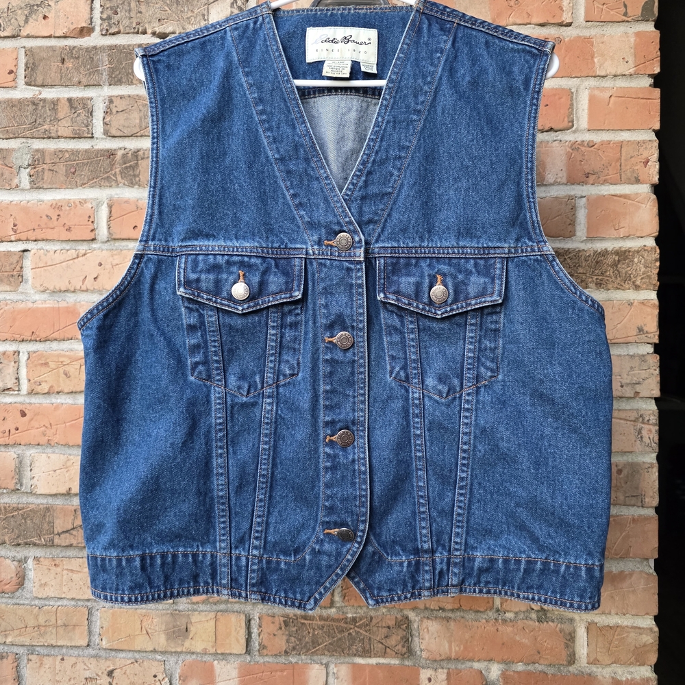 Eddie Bauer Blue Denim Vest